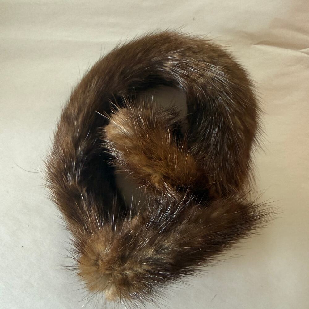 Vintage Brown Mink Fur Earmuffs